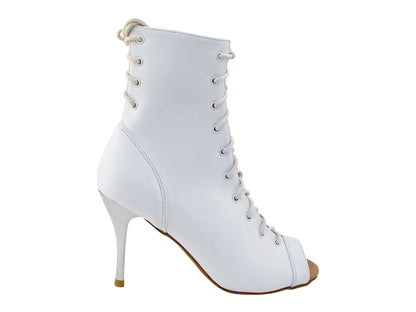 VFBoot Latin 3308 White Leather with 3.5&quot; Stiletto Silver Heel (TG1) in the photo