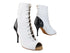 VFBoot Latin 3308 White Leather & Black Patent with 3.5" Stiletto Black Plated Heel (TG1) in the photo