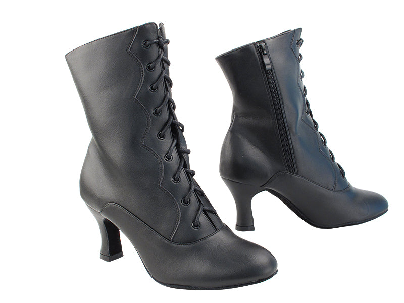 VFBoot NVSCCanCan Black Leather with 2.5&quot; Spool Heel (PG) in the photo