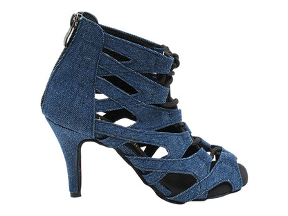 VFBoot Latin 3303 Blue Jean with 3 inch Stiletto Heel (428) in the photo