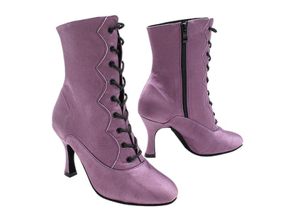 VFBoot NVSCCanCan 182 Lavender Satin with 3&quot; Flare Heel (YQG) in the photo