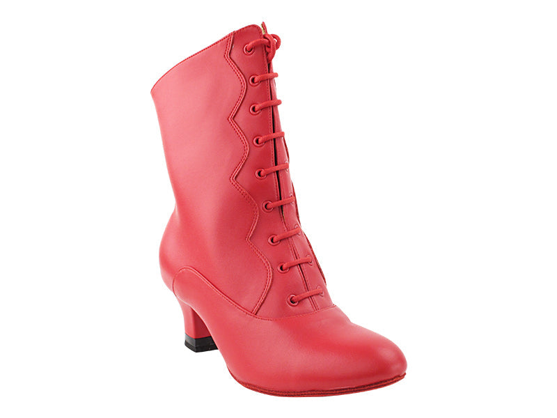 VFBoot NVSCCanCan Red Leather with 1.5&quot; Medium Heel (3G09) in the photo