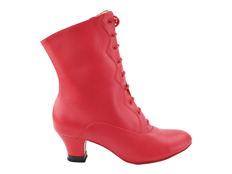 VFBoot NVSCCanCan Red Leather with 1.5&quot; Medium Heel (3G09) in the photo