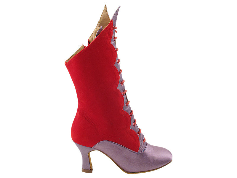 VFBoot SERACanCan 182 Lavendar Satin &amp; 251 Red Velvet with (PG) 2.5 inch Heel in the photo