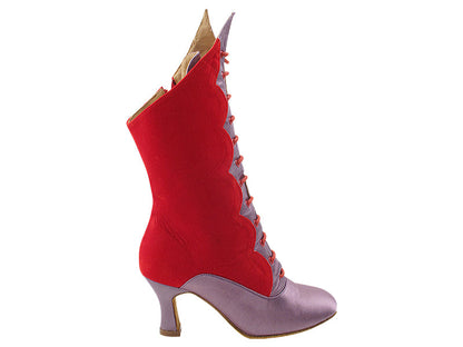 VFBoot SERACanCan 182 Lavendar Satin &amp; 251 Red Velvet with (PG) 2.5 inch Heel in the photo