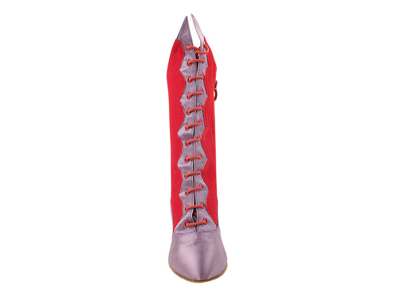 VFBoot SERACanCan 182 Lavendar Satin &amp; 251 Red Velvet with (PG) 2.5 inch Heel in the photo