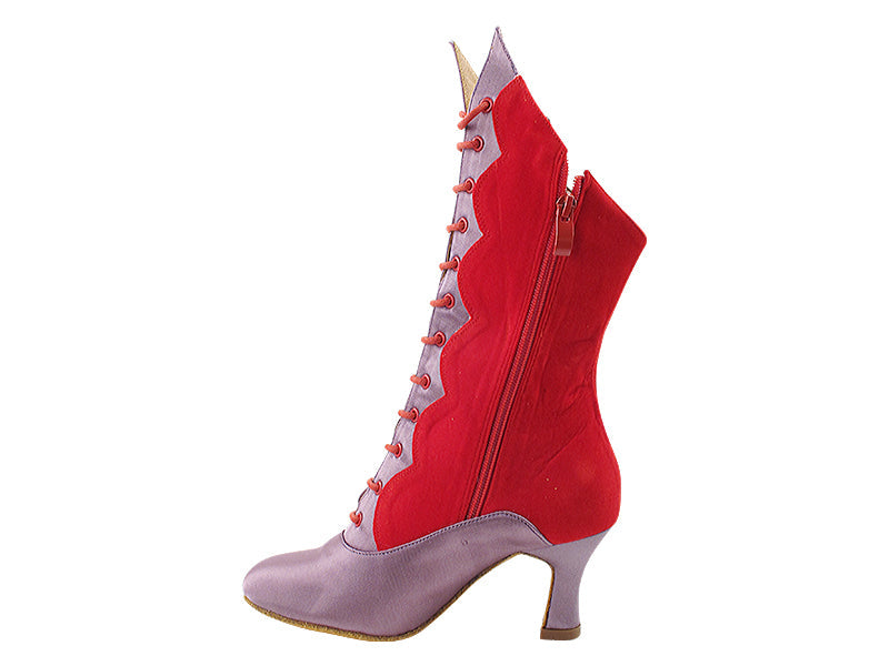 VFBoot SERACanCan 182 Lavendar Satin &amp; 251 Red Velvet with (PG) 2.5 inch Heel in the photo