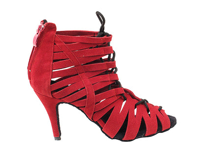 VFBoot Latin 3903 Red Suede with 3&quot; Stiletto Heel (428) in the photo