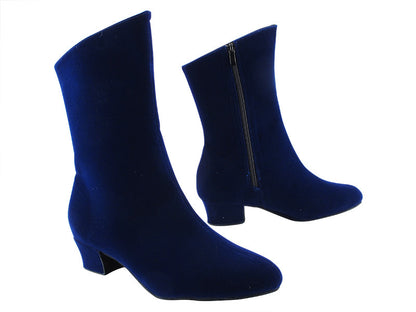 VFBoot PP205A Ankle Boot 252 Blue Velvet with 1.5&quot; Heel (NTD) in the photo