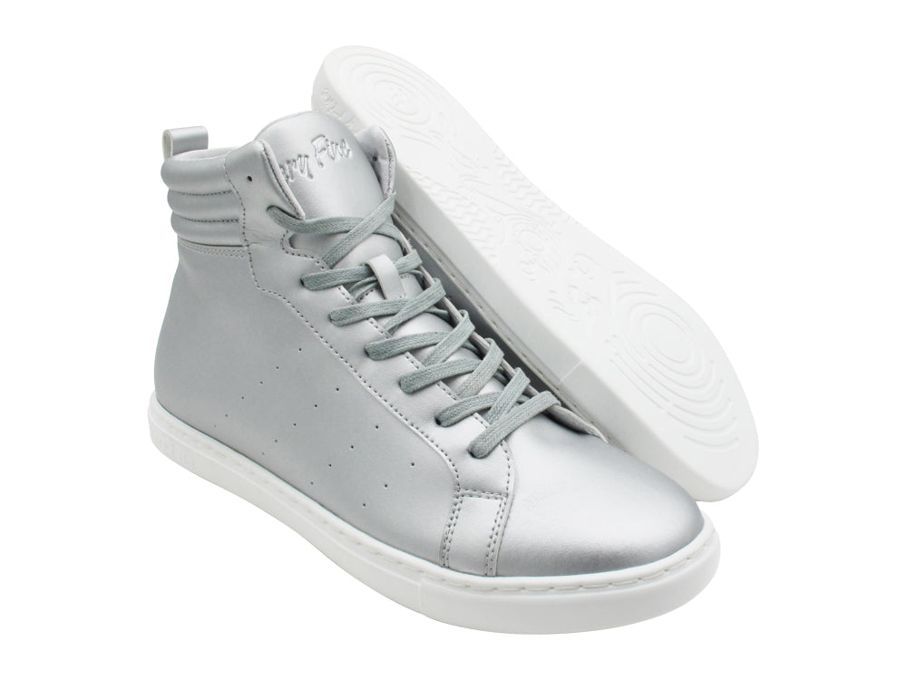 VFSN B High Top Metallic Silver with full-outsole in the photo
