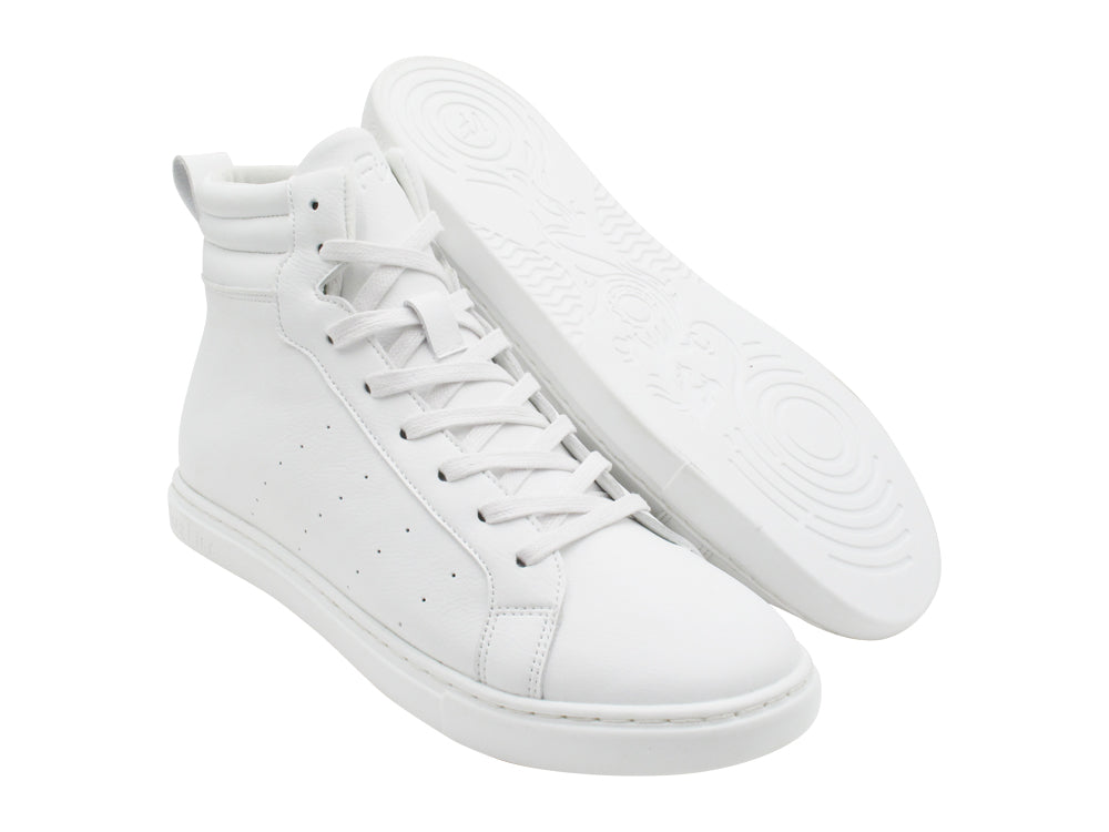 VFSN B High Top Crisp White with full-outsole in the photo