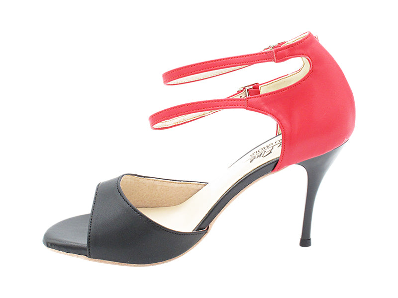 VFTango 002 Black Leather &amp; Red Leather with (TG1) 3.5 inch Stiletto Heel in the photo