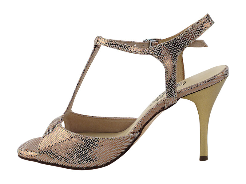 VFTango 007 Copper Gold with 3.5&quot; Stiletto Gold Heel (TG1) in the photo