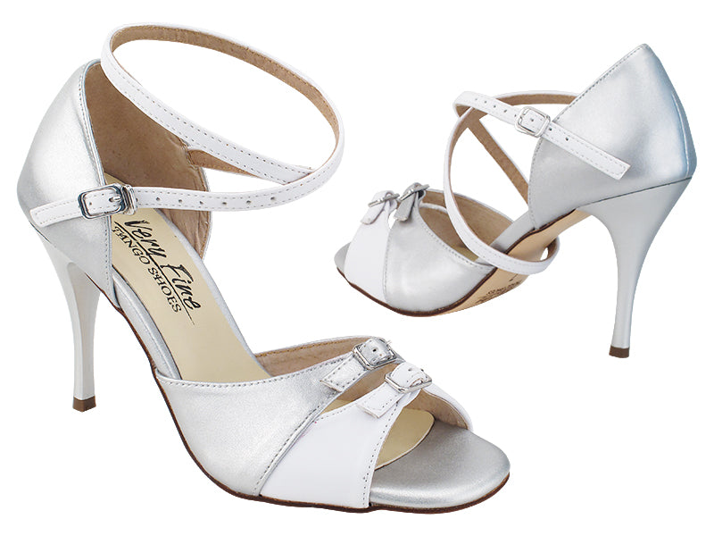 VFTango 020 Cuir Argent Clair &amp;amp; Cuir Blanc