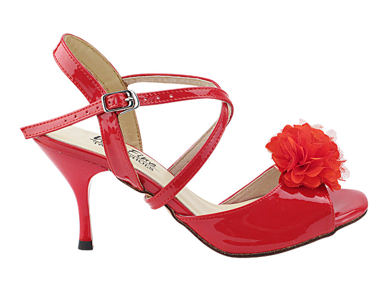 VFTango 025 Red Patent with 2.95&quot; SLIM Red (030) in the photo