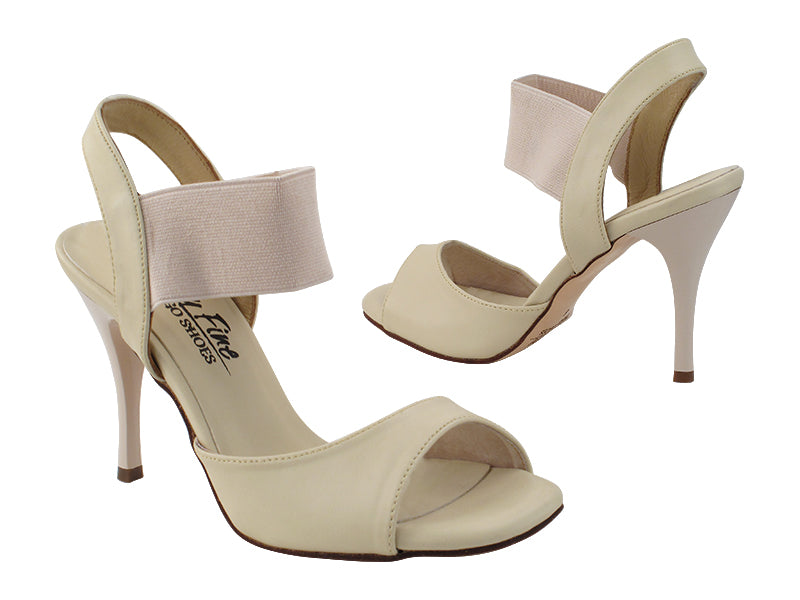 VFTango 027 Light Beige Leather with 3.5&quot; Stiletto Nude Heel (TG1) in the photo