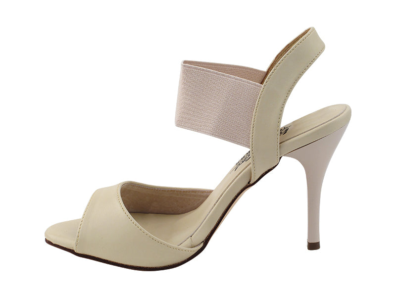 VFTango 027 Light Beige Leather with 3.5&quot; Stiletto Nude Heel (TG1) in the photo