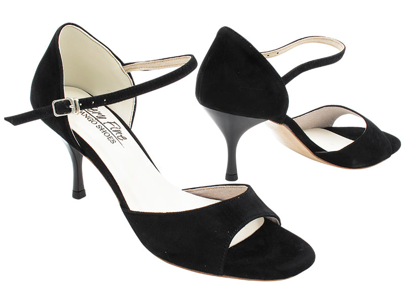 VFTango 001 Black Suede with 2.95&quot; Stiletto Black Heel (030) in the photo