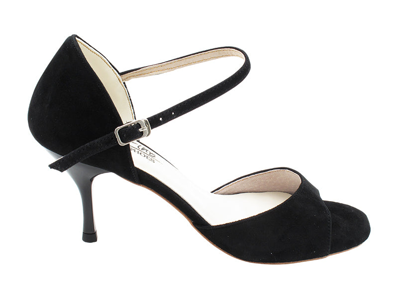 VFTango 001 Black Suede with 2.95&quot; Stiletto Black Heel (030) in the photo