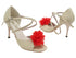 VFTango 025X Light Beige Leather & Red Flower with 3.5" Stiletto Nude Heel (TG1) in the photo