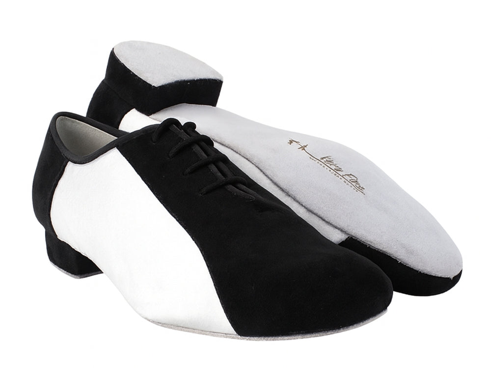 915109LEDSS Black Oxford Nubuck &amp; White Leather with 1" heel in the photo