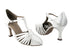 C6829 White Satin with 3" Flare Heel (YQG) in the photo