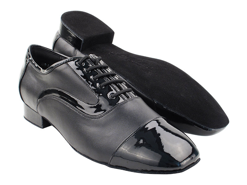 C916102 Black Patent &amp; Black Leather with 1" heel in the photo