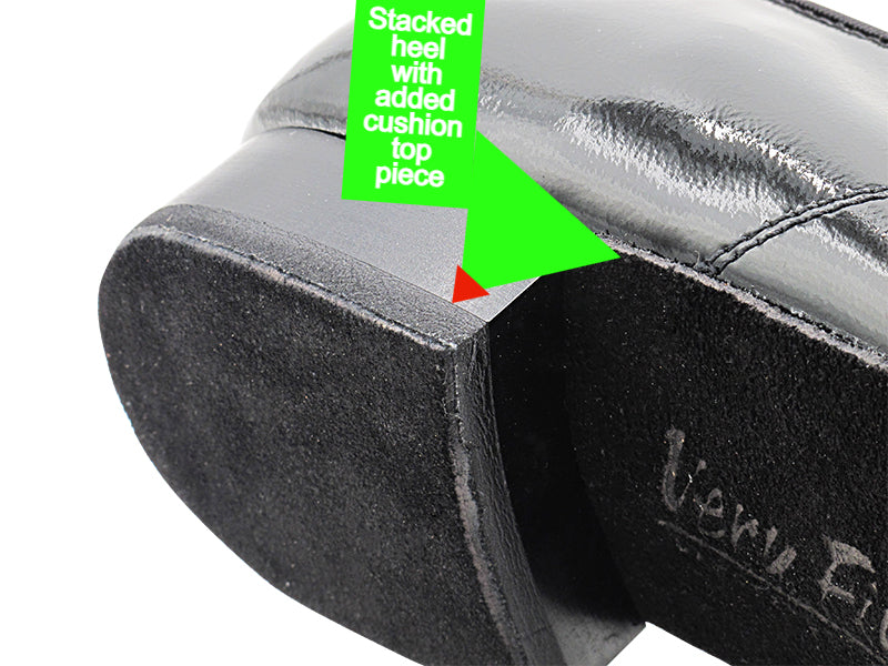 C917101BBXAX Black Patent with 1" standard heel