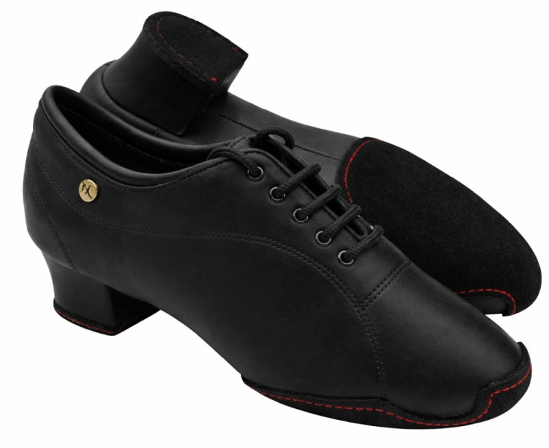 CD1121 Split Sole Black Leather with 1.5" Medium Heel (NTD) in the photo