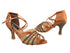 CD3020 Dark Tan Satin with 3" Flare heel in the photo