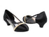 CD5502 Black Satin with 1.1" heel in the photo