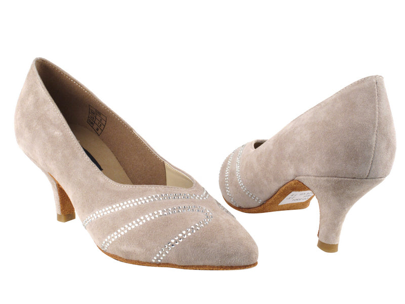 CD5504 Grey Suede  with 2.5&quot; Slim heel in the photo