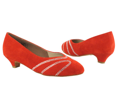 CD5504 Red Suede with 1.1&quot; heel in the photo