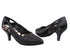 CD5505 Black Satin  with 2.5" Slim heel in the photo