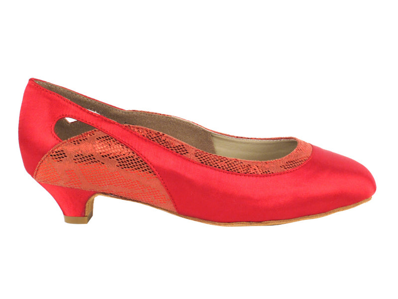 CD5505 Red Satin Cuban Heel