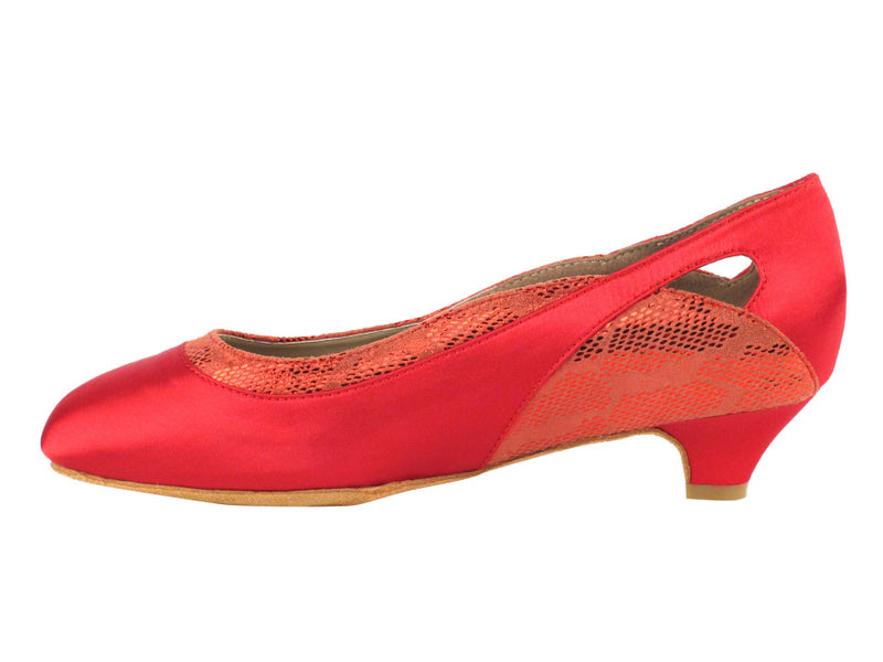 CD5505 Red Satin Cuban Heel