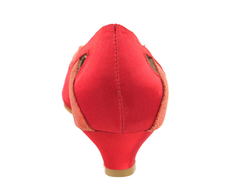 CD5505 Red Satin Cuban Heel