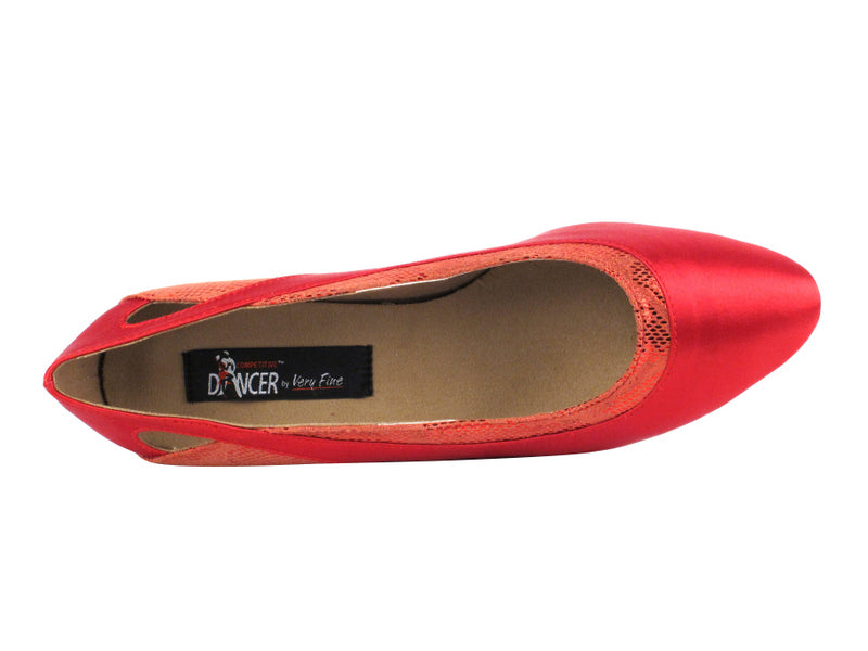 CD5505 Red Satin Cuban Heel