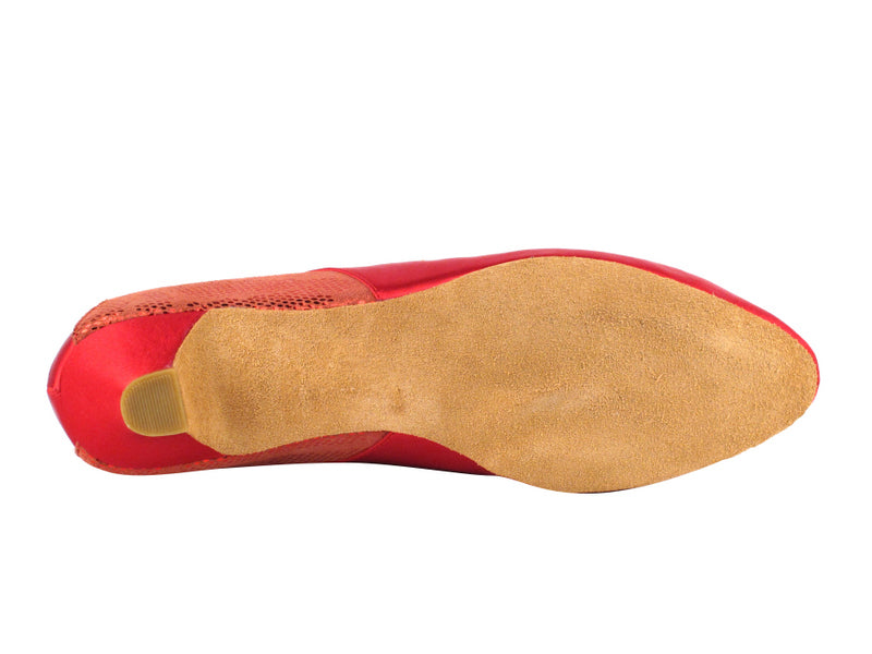 CD5505 Red Satin Cuban Heel
