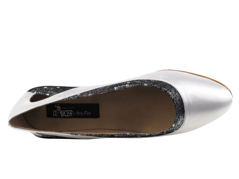 CD5505 White Satin Cuban Heel