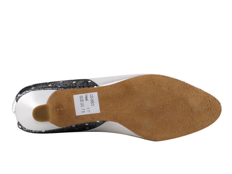 CD5505 White Satin Cuban Heel