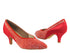 CD5506 Red Suede  with 2.5" Slim heel in the photo