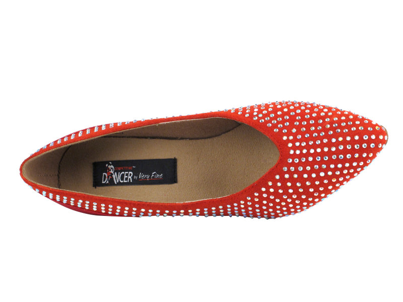 CD5506 Red Suede &amp; Satin