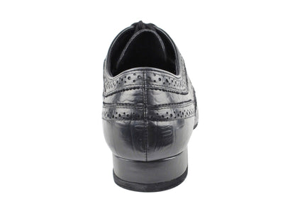 CD9002A Black Croc Embossed Leather