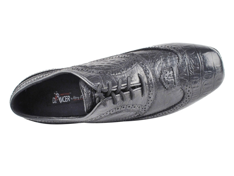 CD9002A Black Croc Embossed Leather