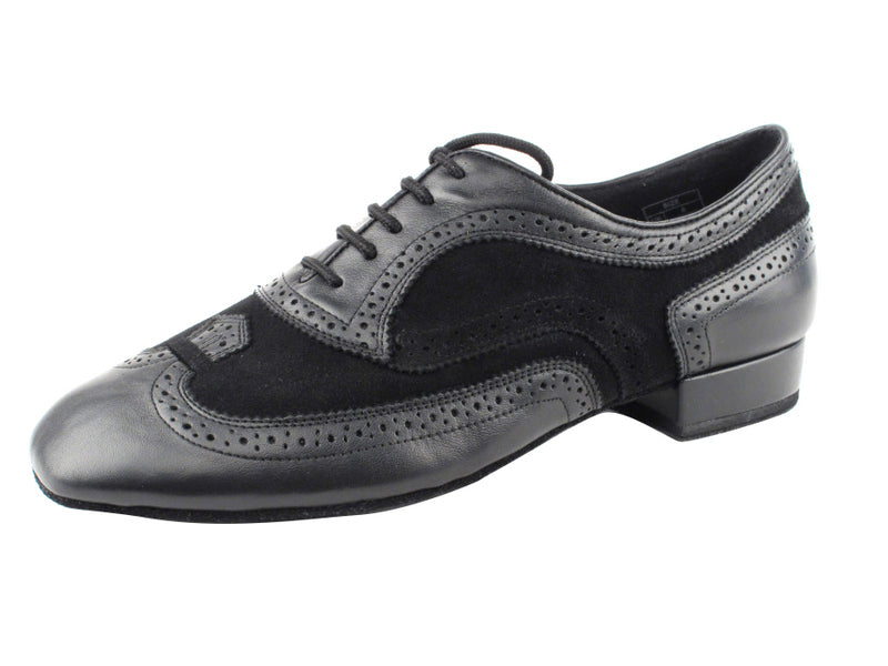 CD9002B Black Leather &amp; Suede with 1" standard heel