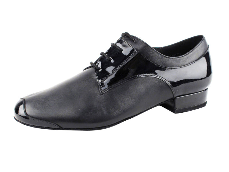 CD9004A Black Leather &amp; Patent with 1&quot; standard heel