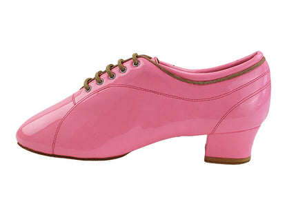 CD9316 225 Fluorescent Pink Patent with Men 1.5&quot; Latin Heel in the photo