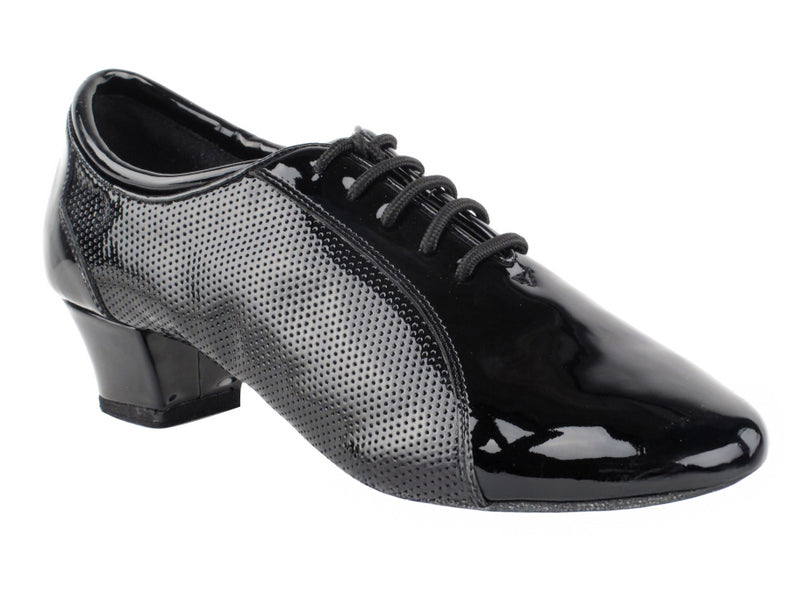 CD9319 Black Patent with 1.5" Latin heel in the photo