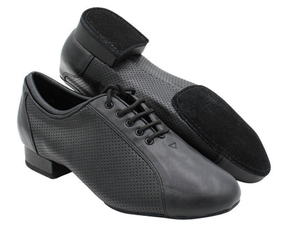 CD9319 Black Leather with 1" Standard Heel in the photo